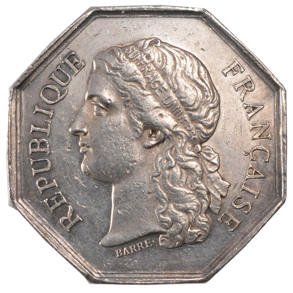 France, Notary, Token, AU(50-53), Silver, Lerouge #256, 14.22