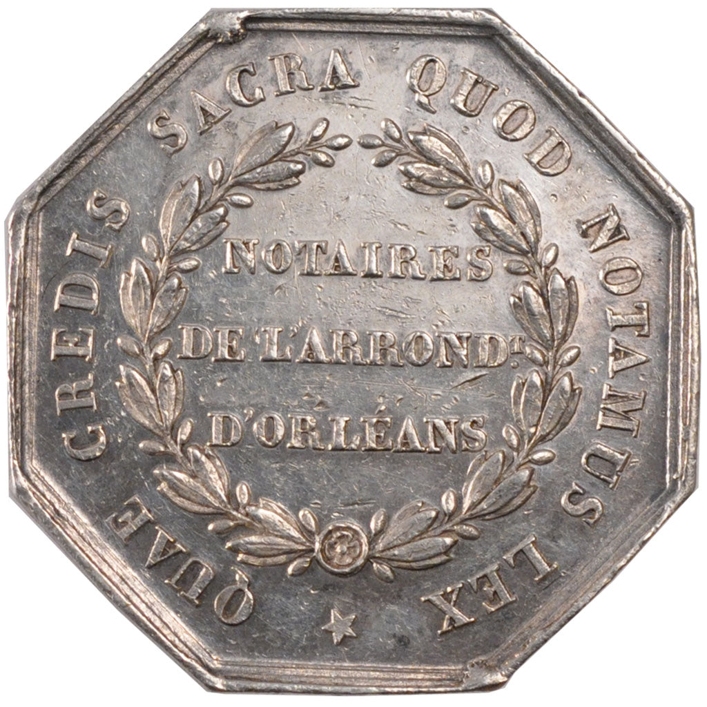 France, Notary, Token, AU(50-53), Silver, Lerouge #256, 14.22