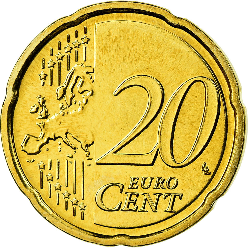 GERMANIA - REPUBBLICA FEDERALE, 20 Euro Cent, 2010, SPL, Ottone, KM:255