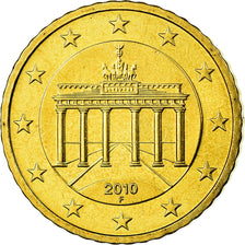 GERMANIA - REPUBBLICA FEDERALE, 50 Euro Cent, 2010, SPL, Ottone, KM:256