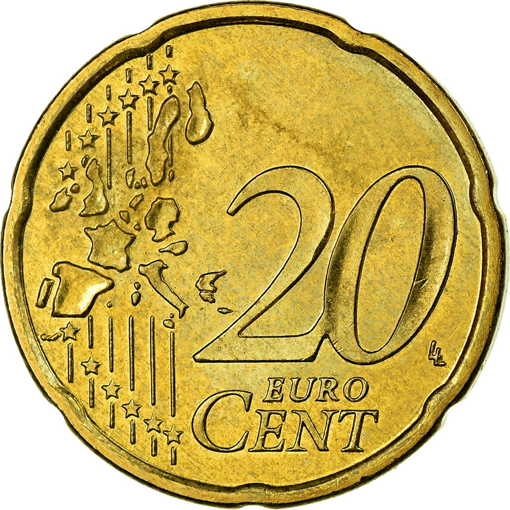 Finlandia, 20 Euro Cent, 1999, BB, Ottone, KM:102