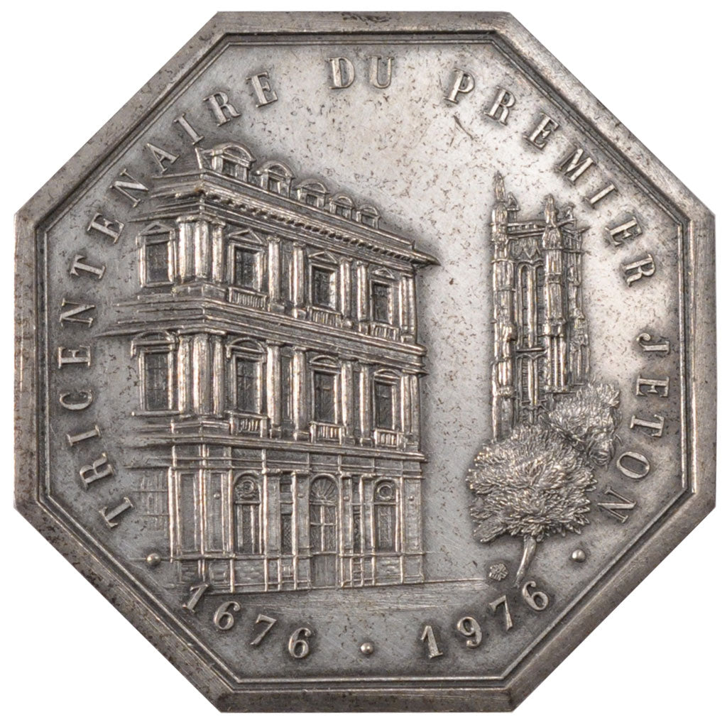 France, Notary, Token, 1976, AU(55-58), Silver, Lerouge #324, 15.55