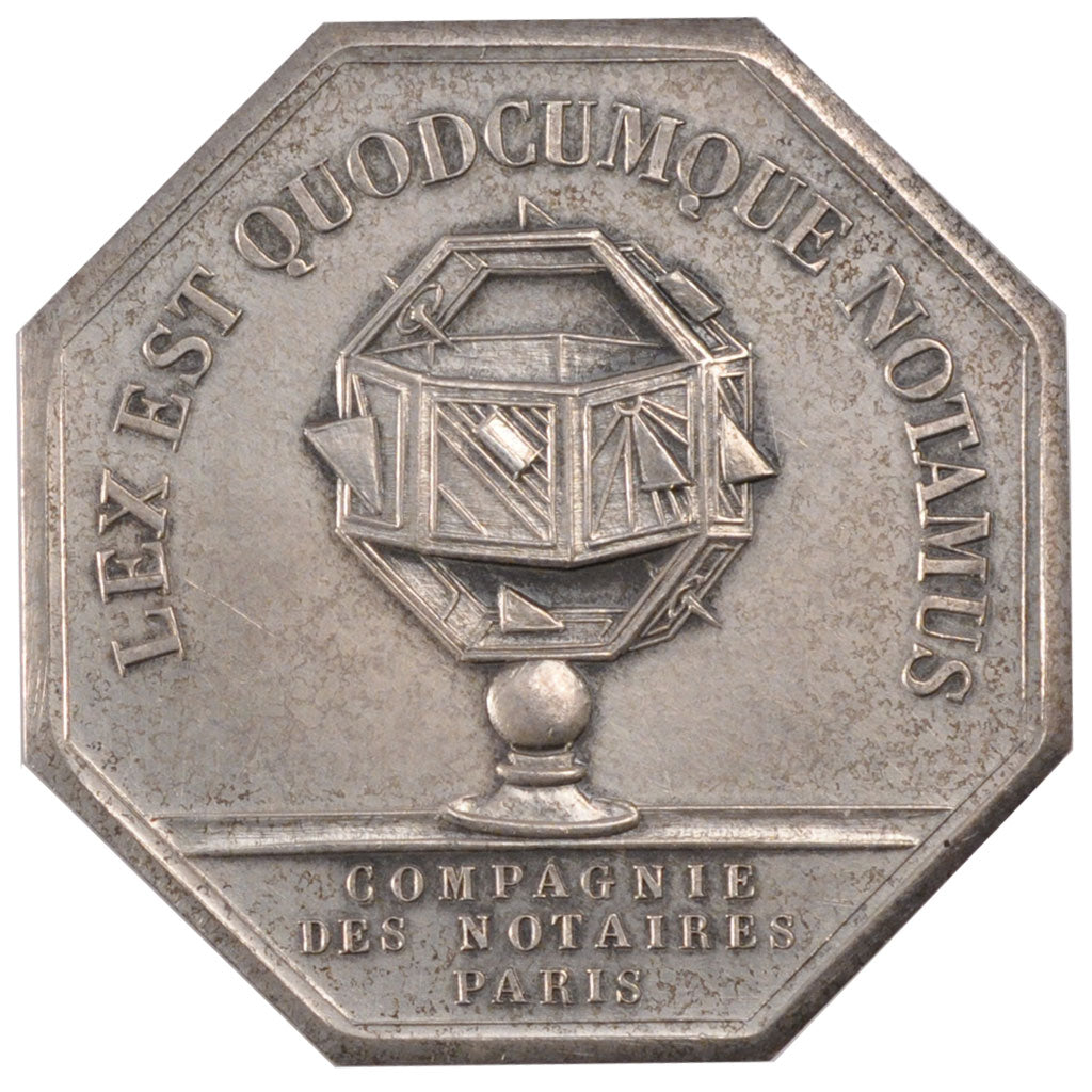France, Notary, Token, 1976, AU(55-58), Silver, Lerouge #324, 15.55