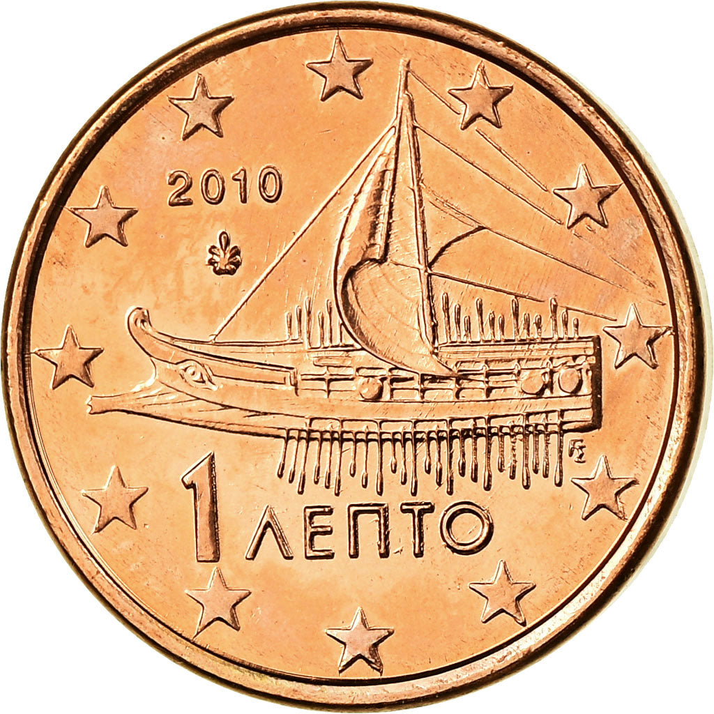Griechenland, Euro Cent, 2010, VZ, Copper Plated Steel, KM:181