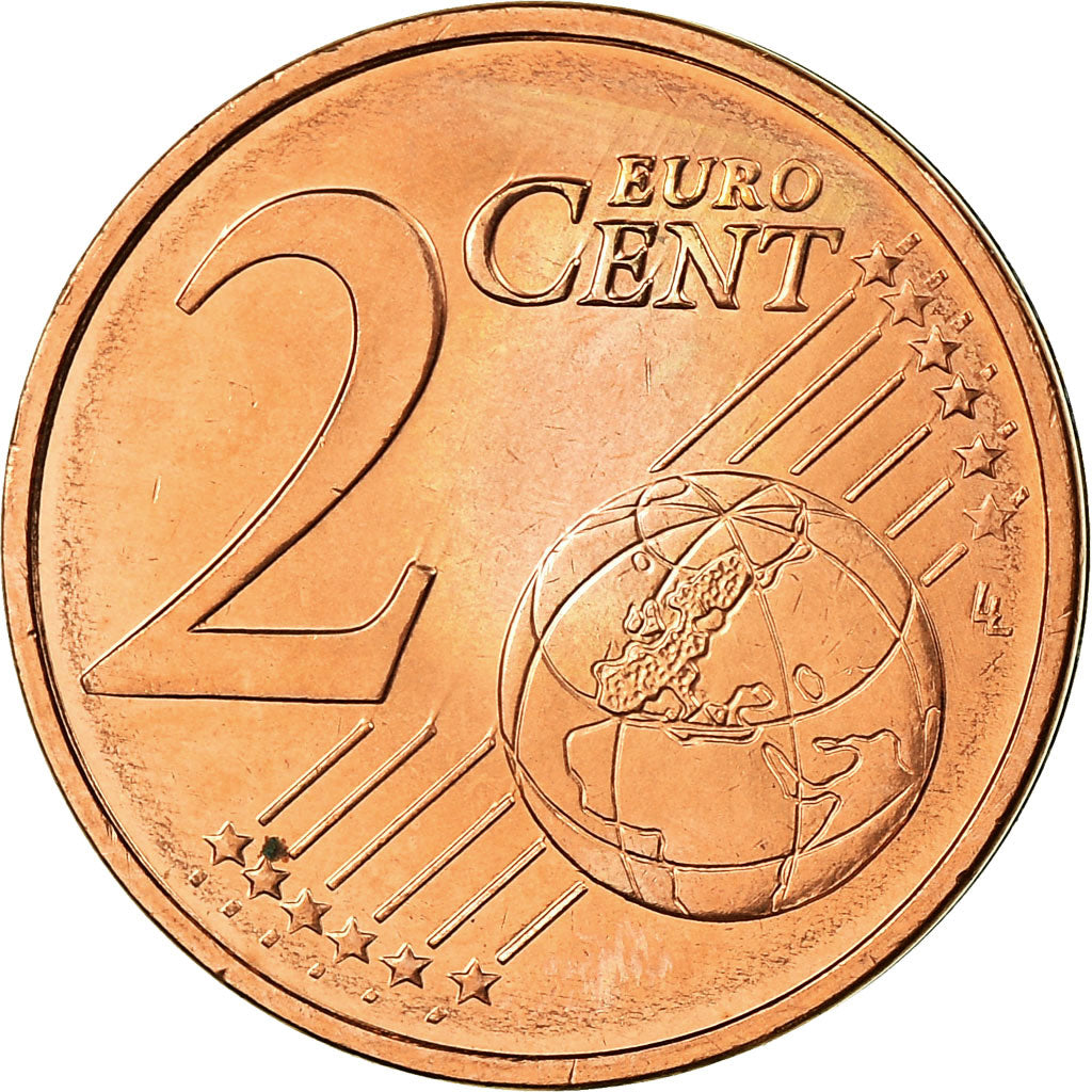 Griechenland, 2 Euro Cent, 2010, VZ, Copper Plated Steel, KM:182