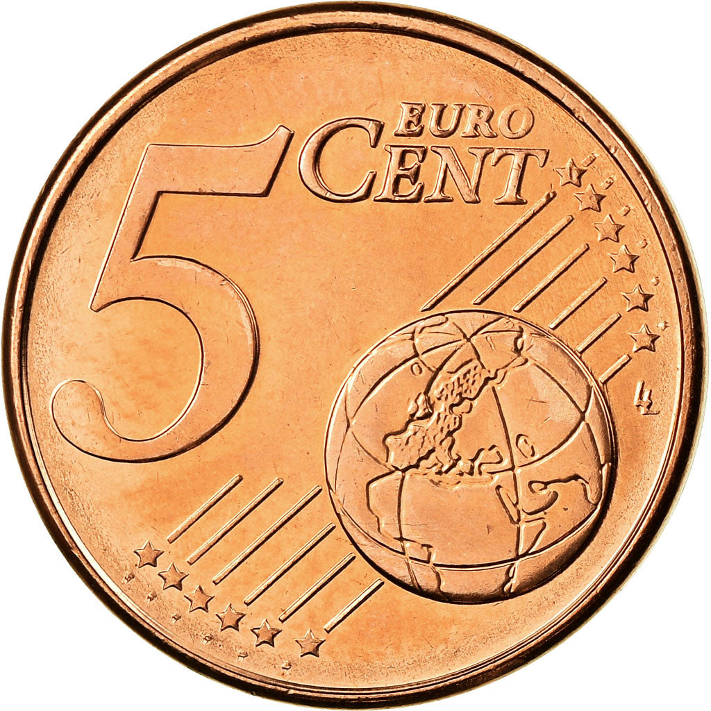 Griechenland, 5 Euro Cent, 2010, VZ, Copper Plated Steel, KM:183