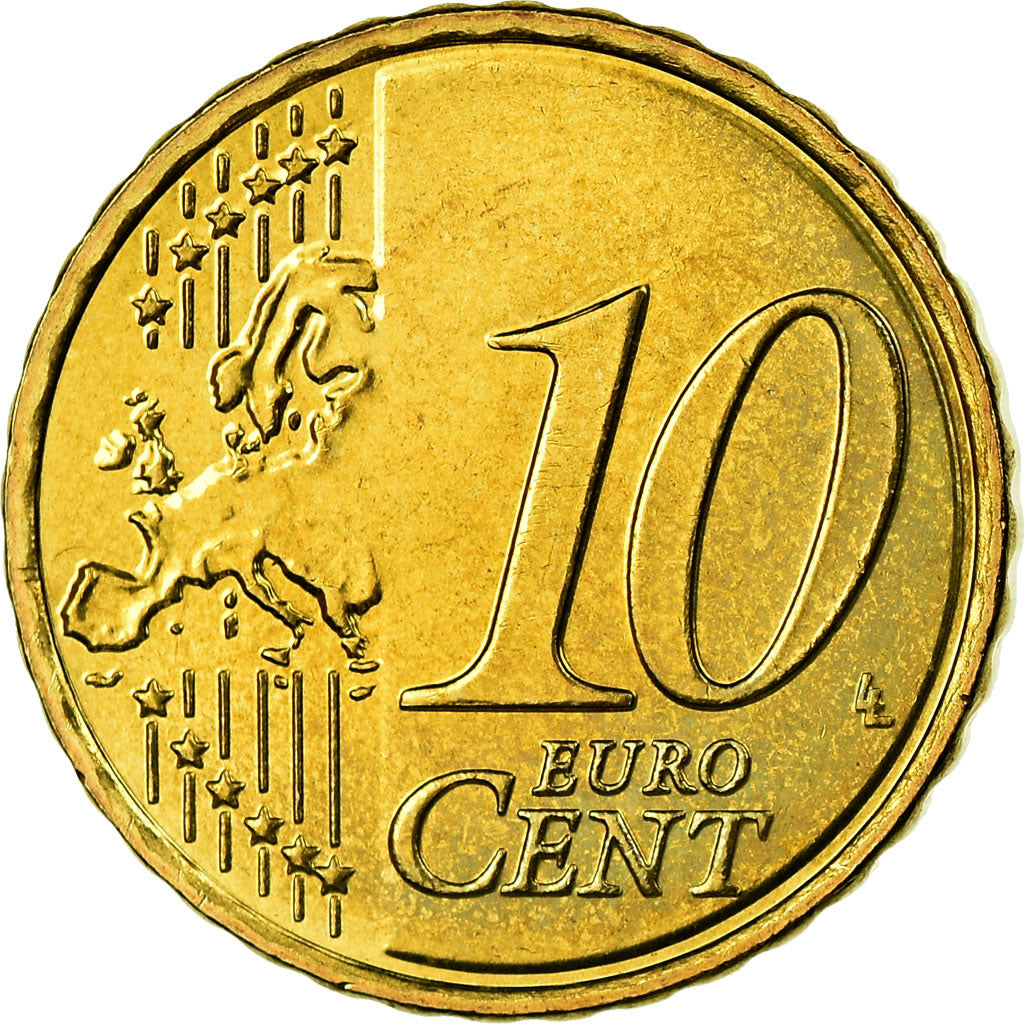 Griechenland, 10 Euro Cent, 2010, VZ, Messing, KM:211