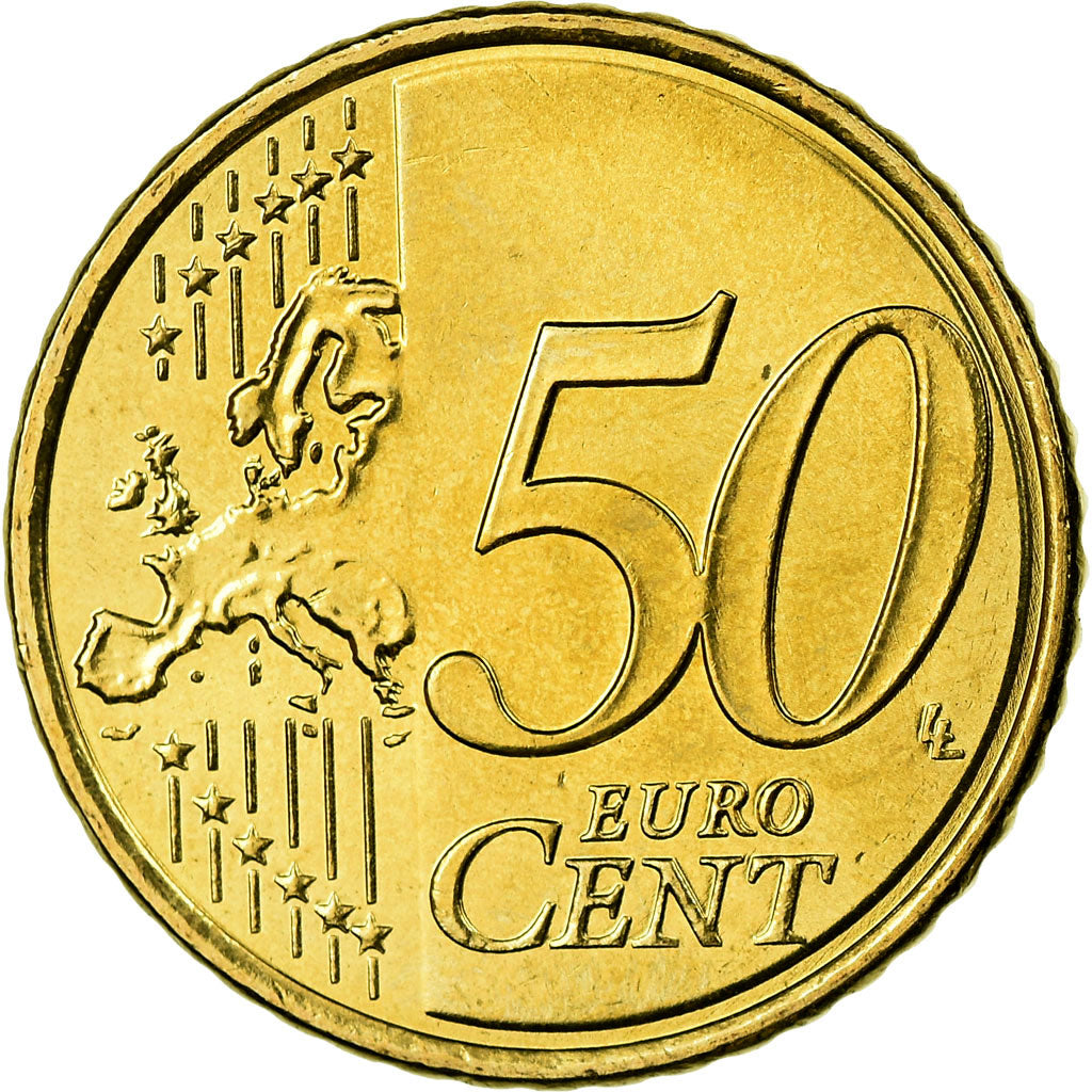 Grecia, 50 Euro Cent, 2010, SPL-, Ottone, KM:213