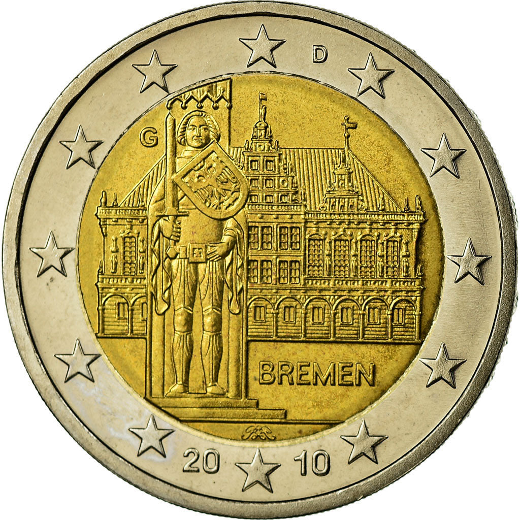 Bundesrepublik Deutschland, 2 Euro, 2010, VZ, Bi-Metallic, KM:285