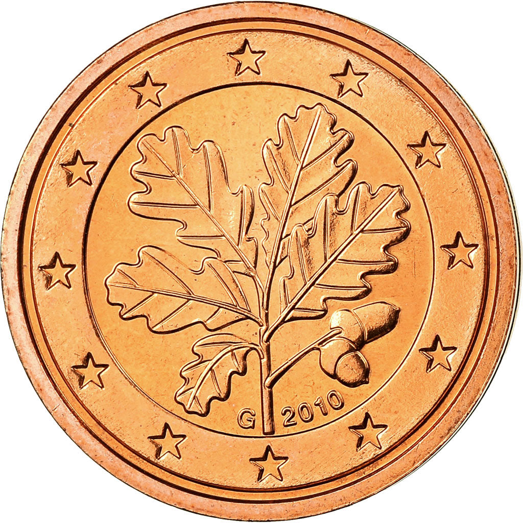 GERMANIA - REPUBBLICA FEDERALE, 2 Euro Cent, 2010, SPL, Acciaio placcato rame