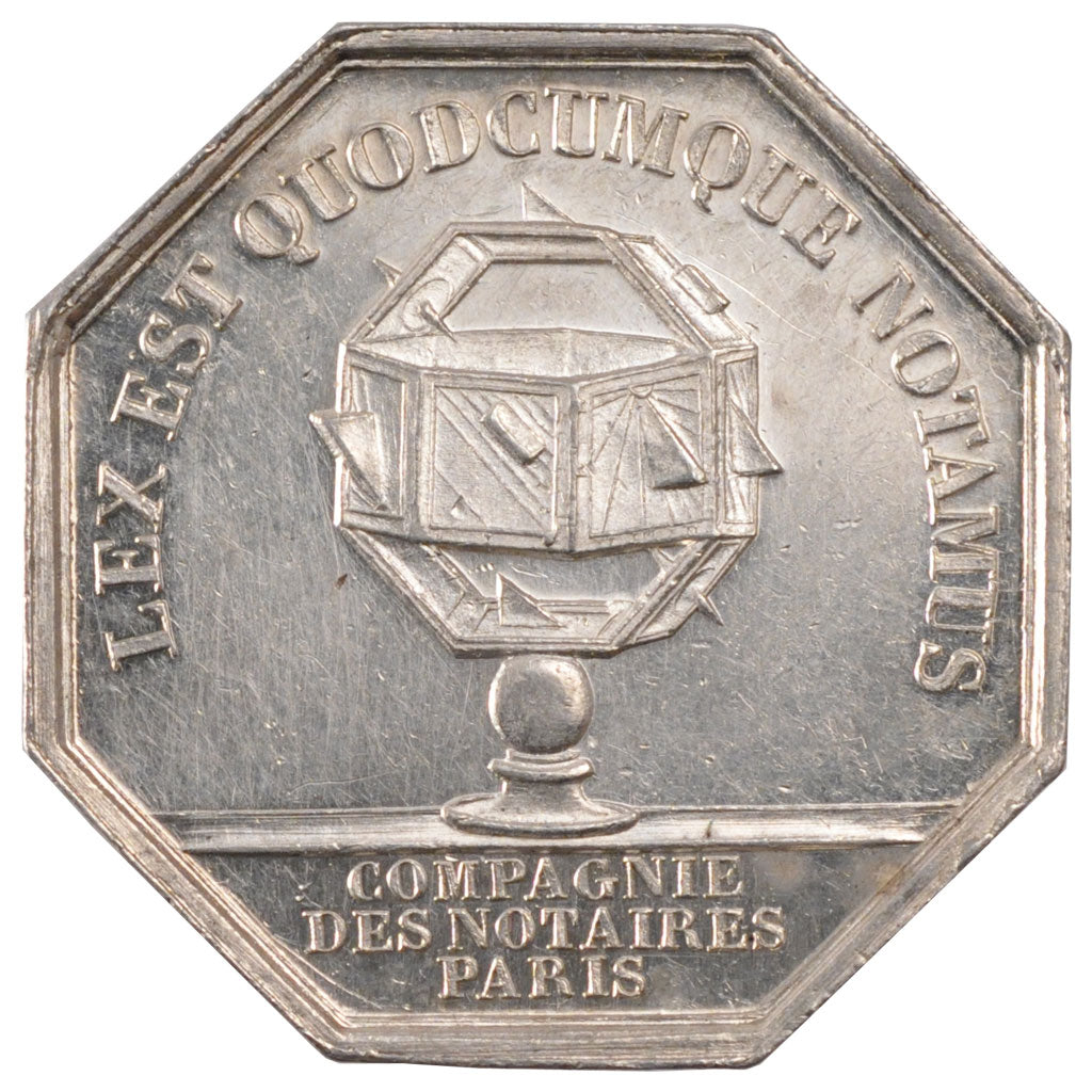 France, Notary, Token, MS(60-62), Silver, Lerouge #320, 19.25