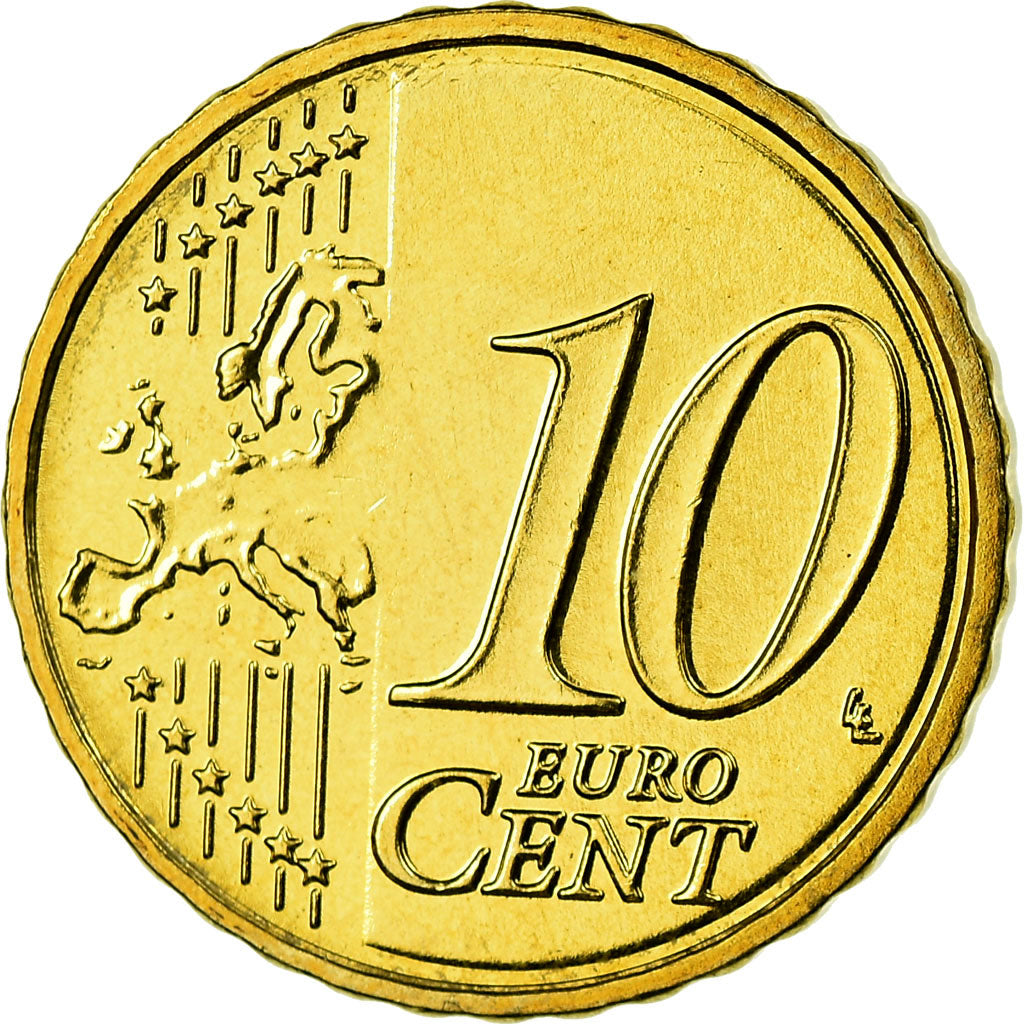 République fédérale allemande, 10 Euro Cent, 2010, SPL, Laiton, KM:254