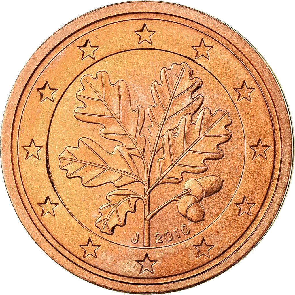 GERMANIA - REPUBBLICA FEDERALE, 2 Euro Cent, 2010, SPL, Acciaio placcato rame