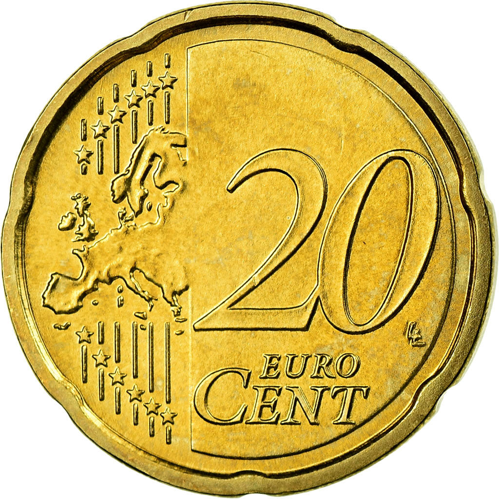 GERMANIA - REPUBBLICA FEDERALE, 20 Euro Cent, 2010, SPL, Ottone, KM:255