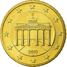 GERMANY - FEDERAL REPUBLIC, 50 Euro Cent, 2010, MS(63), Brass, KM:256
