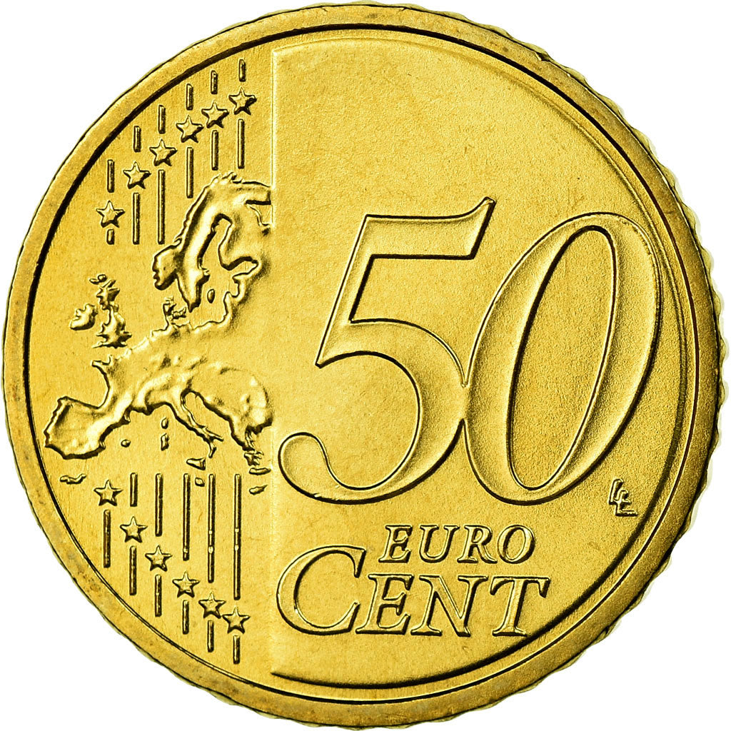 GERMANY - FEDERAL REPUBLIC, 50 Euro Cent, 2010, MS(63), Brass, KM:256