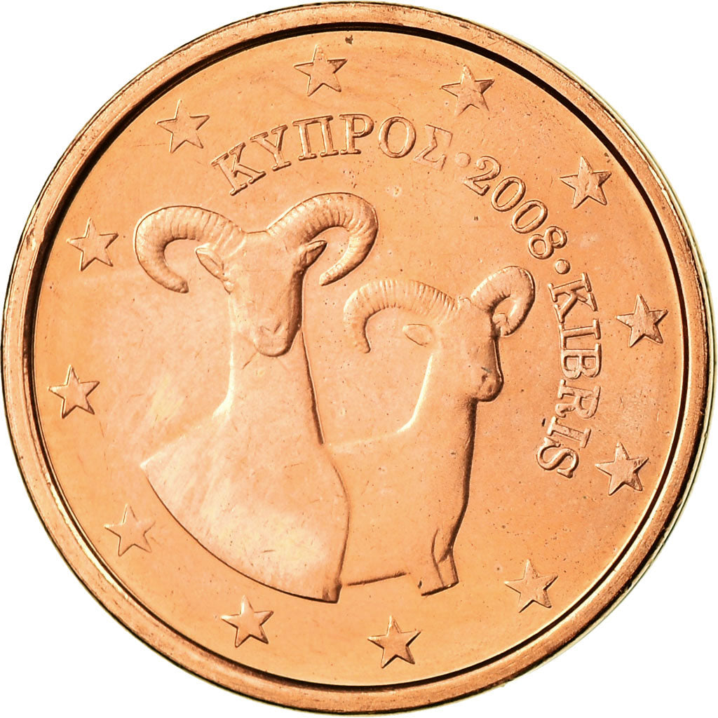 Cyprus, 2 Euro Cent, 2008, AU(55-58), Copper Plated Steel, KM:79