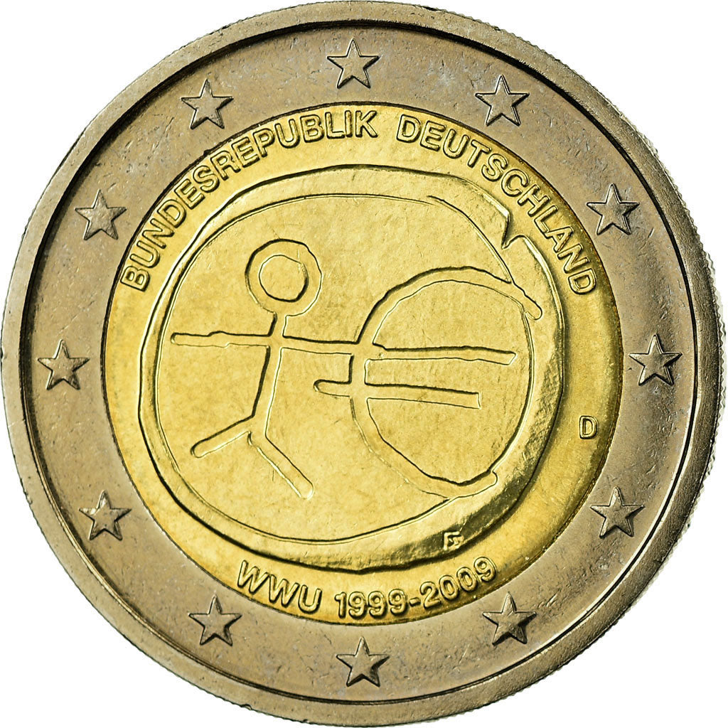 GERMANY - FEDERAL REPUBLIC, 2 Euro, 2009, EF(40-45), Bi-Metallic, KM:277