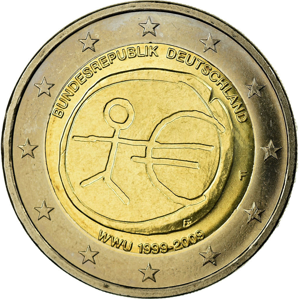 GERMANY - FEDERAL REPUBLIC, 2 Euro, 2009, EF(40-45), Bi-Metallic, KM:277