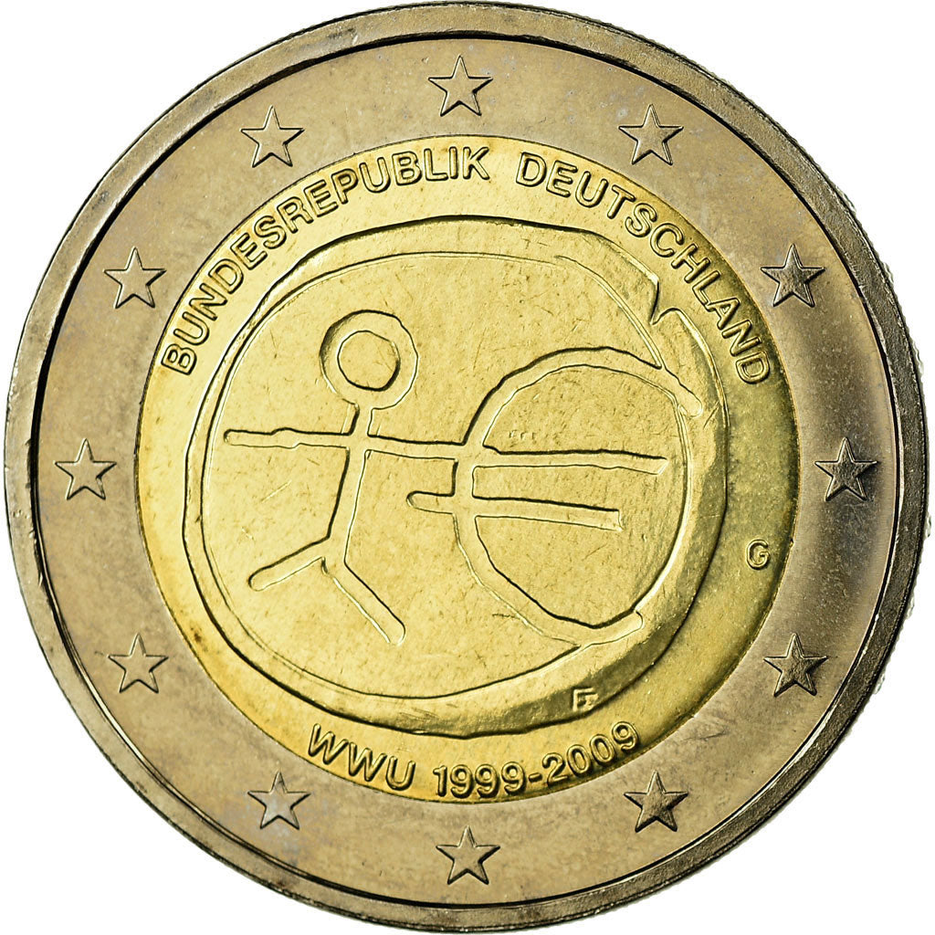 GERMANIA - REPUBBLICA FEDERALE, 2 Euro, 2009, BB, Bi-metallico, KM:277