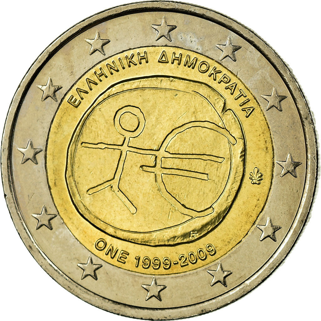 Greece, 2 Euro, 2009, AU(55-58), Bi-Metallic, KM:227