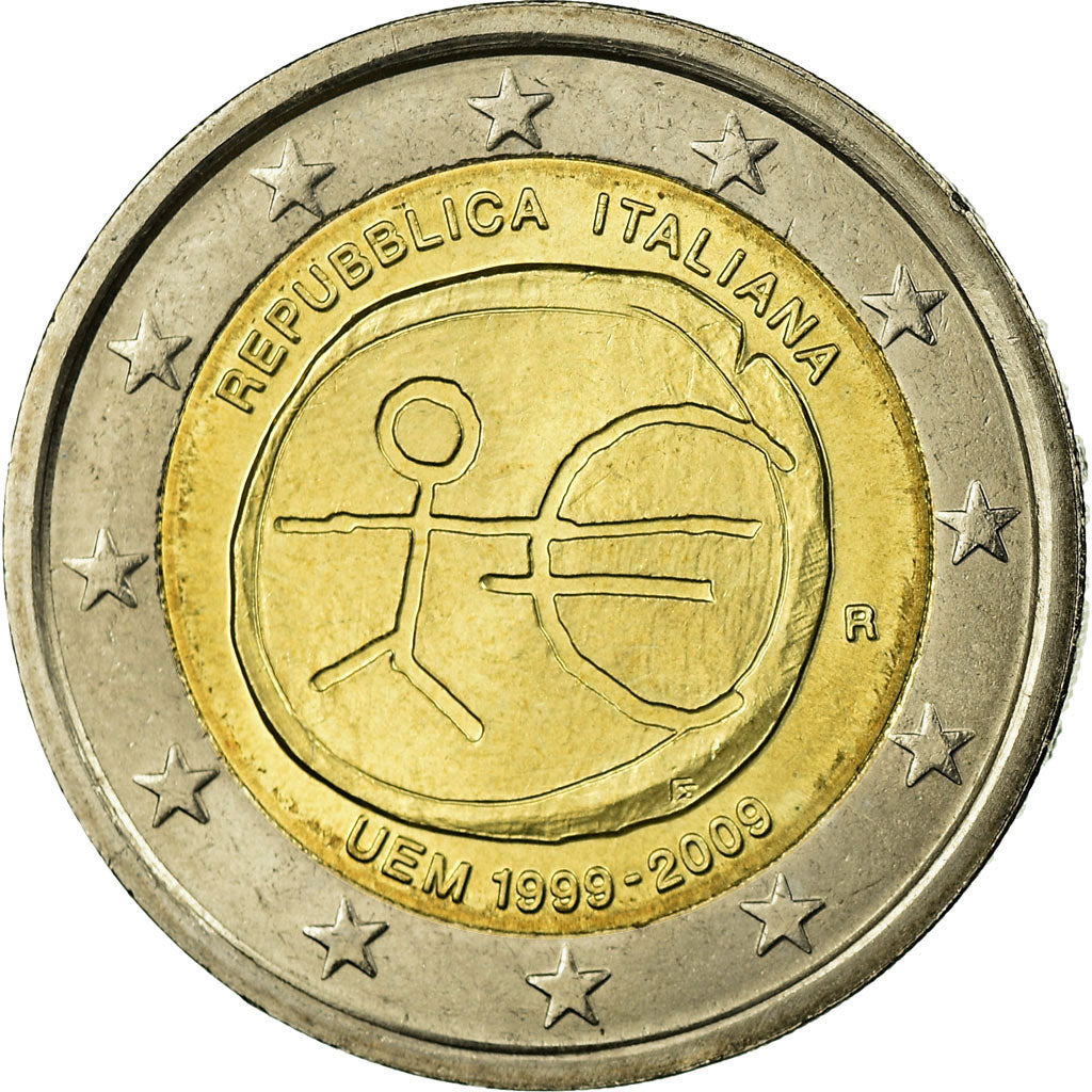 Italy, 2 Euro, 2009, AU(55-58), Bi-Metallic, KM:312