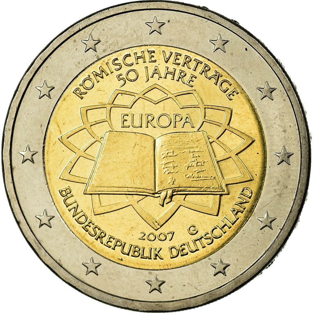 GERMANY - FEDERAL REPUBLIC, 2 Euro, 2007, AU(55-58), Bi-Metallic, KM:259