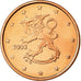 Finnland, 5 Euro Cent, 2003, UNZ, Copper Plated Steel, KM:100