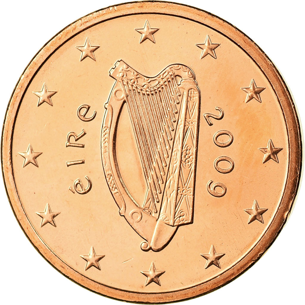 REPUBLIEK IERLAND, 5 Euro Cent, 2009, UNC-, Copper Plated Steel, KM:34