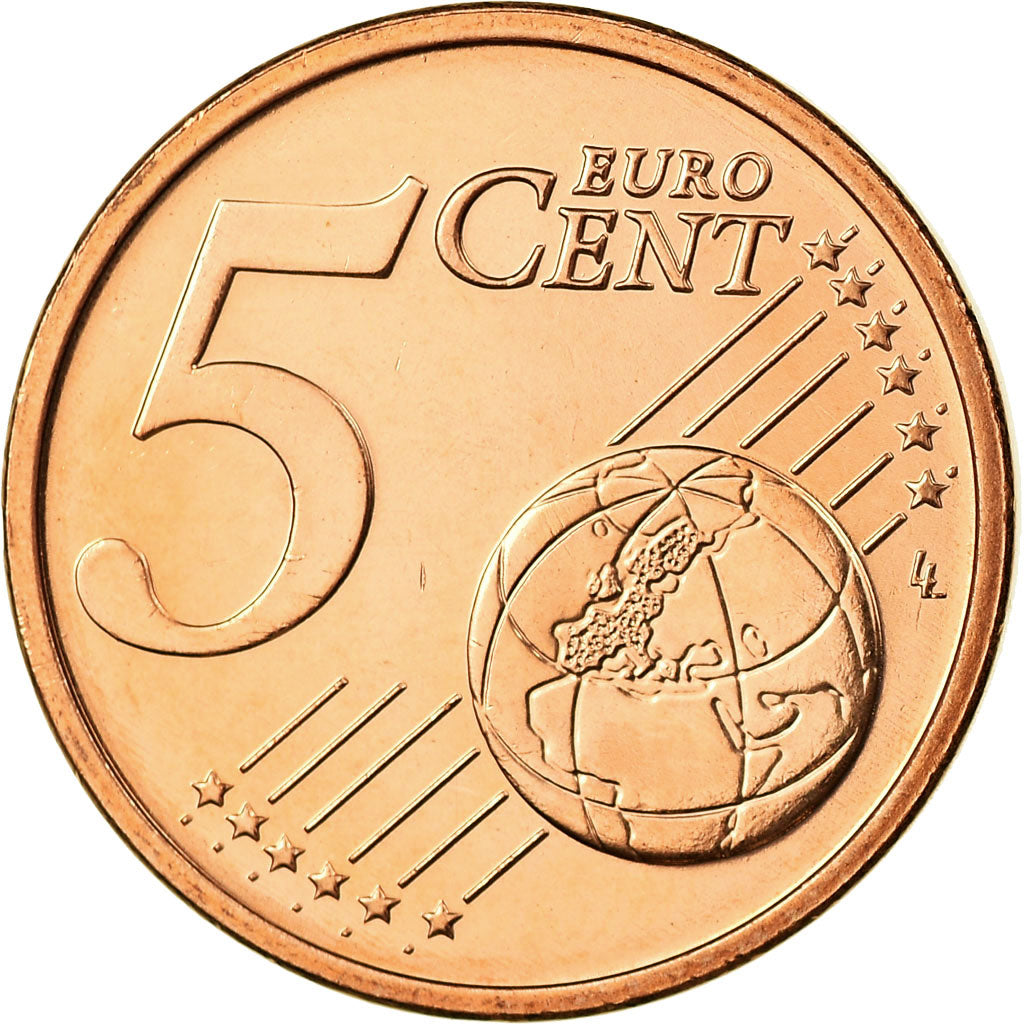 REPUBLIEK IERLAND, 5 Euro Cent, 2009, UNC-, Copper Plated Steel, KM:34