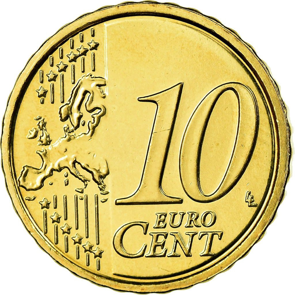 IRELAND REPUBLIC, 10 Euro Cent, 2009, UNZ, Messing, KM:47