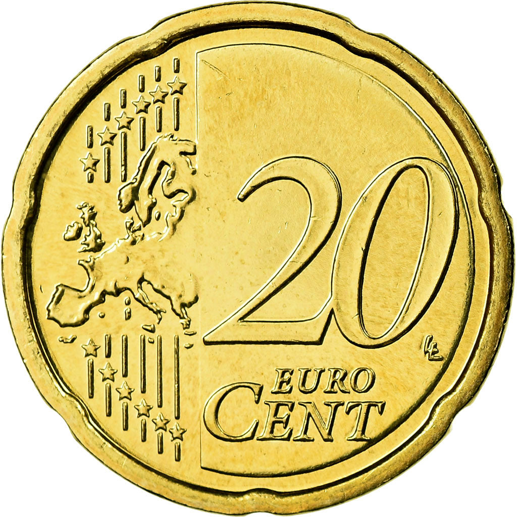 IRELAND REPUBLIC, 20 Euro Cent, 2009, SPL, Laiton, KM:48