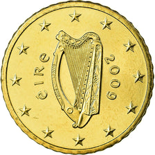 IRELAND REPUBLIC, 50 Euro Cent, 2009, MS(63), Brass, KM:49