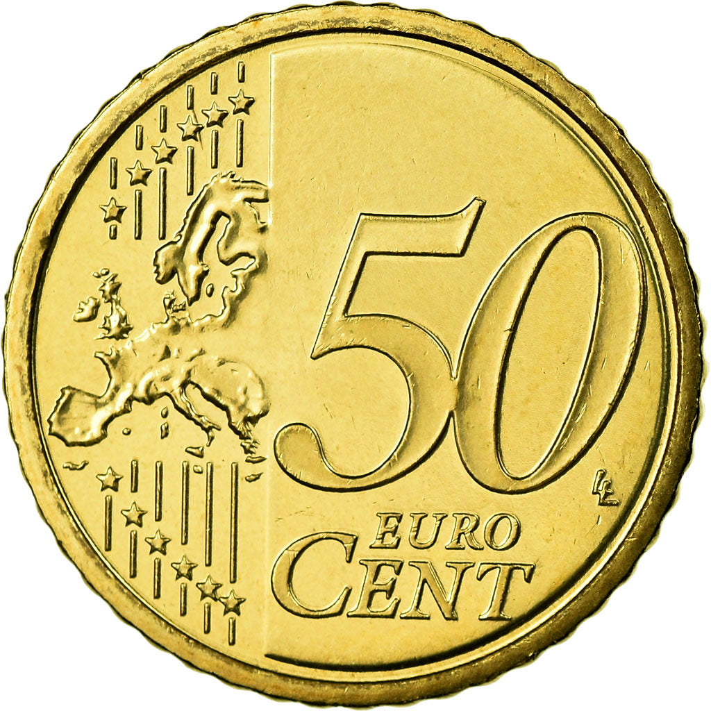 IRELAND REPUBLIC, 50 Euro Cent, 2009, MS(63), Brass, KM:49