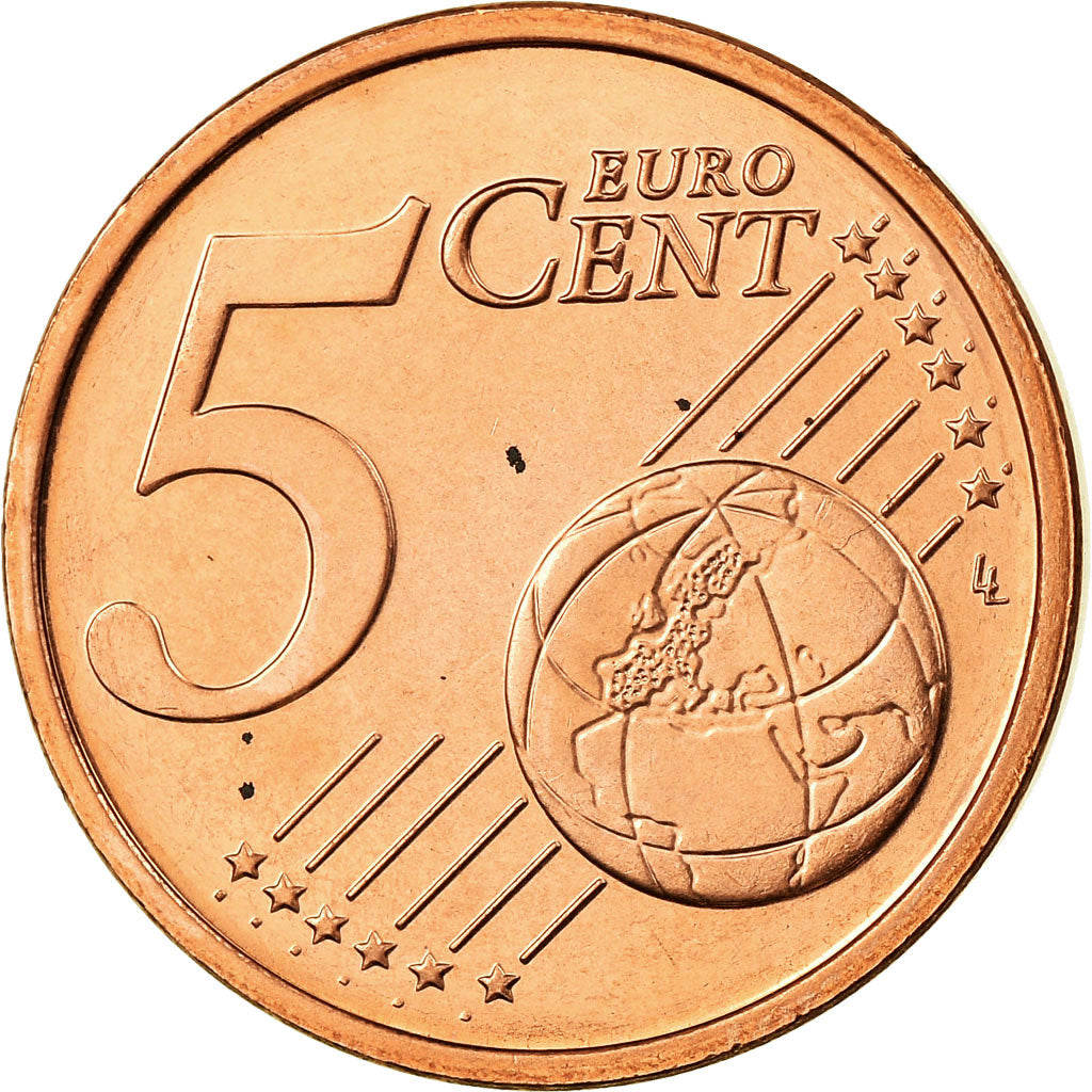 IRELAND REPUBLIC, 5 Euro Cent, 2006, SPL, Copper Plated Steel, KM:34