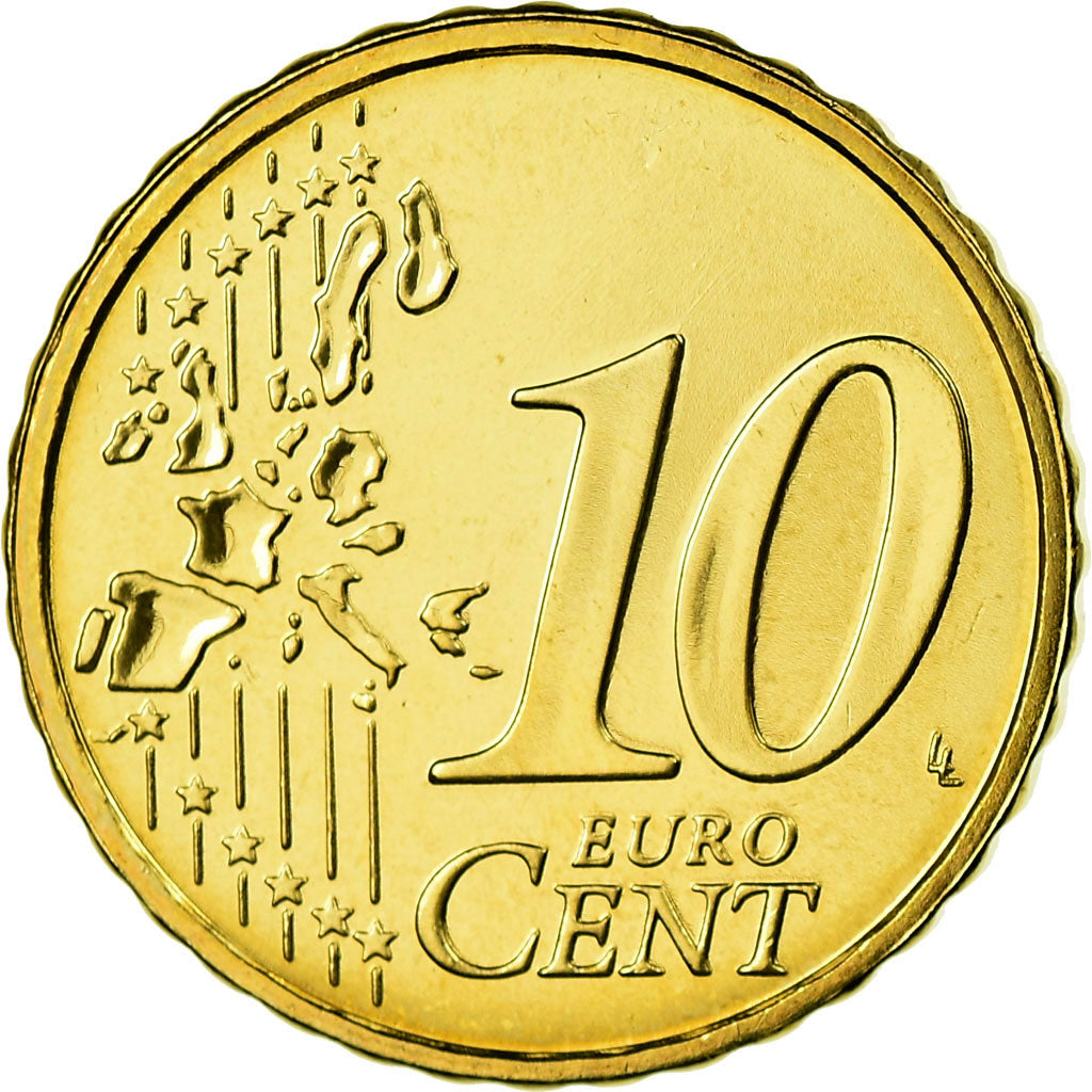 IRELAND REPUBLIC, 10 Euro Cent, 2006, UNZ, Messing, KM:35