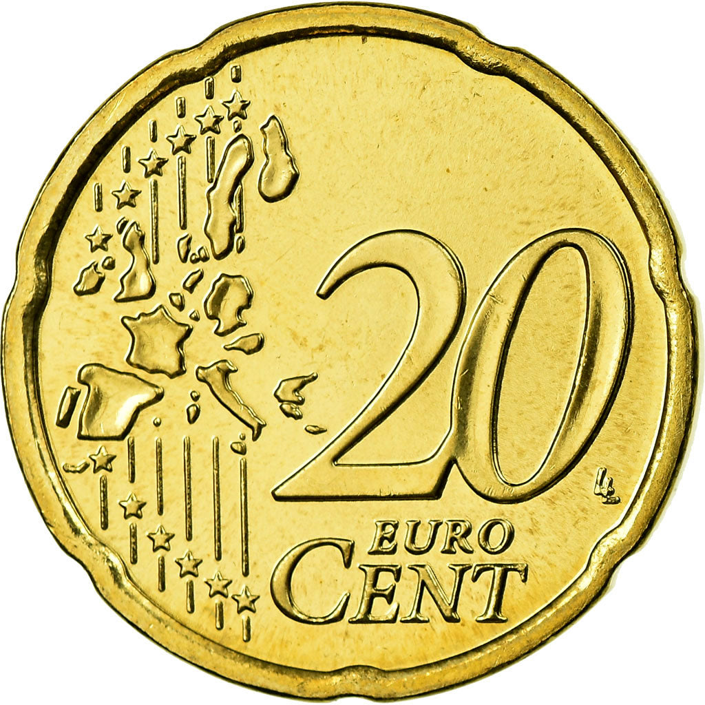 IRELAND REPUBLIC, 20 Euro Cent, 2006, SPL, Laiton, KM:36