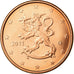 Finlandia, 5 Euro Cent, 2011, SPL, Acciaio placcato rame, KM:100