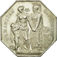 France, Token, Notary, 1870, MS(60-62), Silver, Lerouge:451