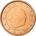 Belgium, 2 Euro Cent, 2002, MS(63), Copper Plated Steel, KM:225