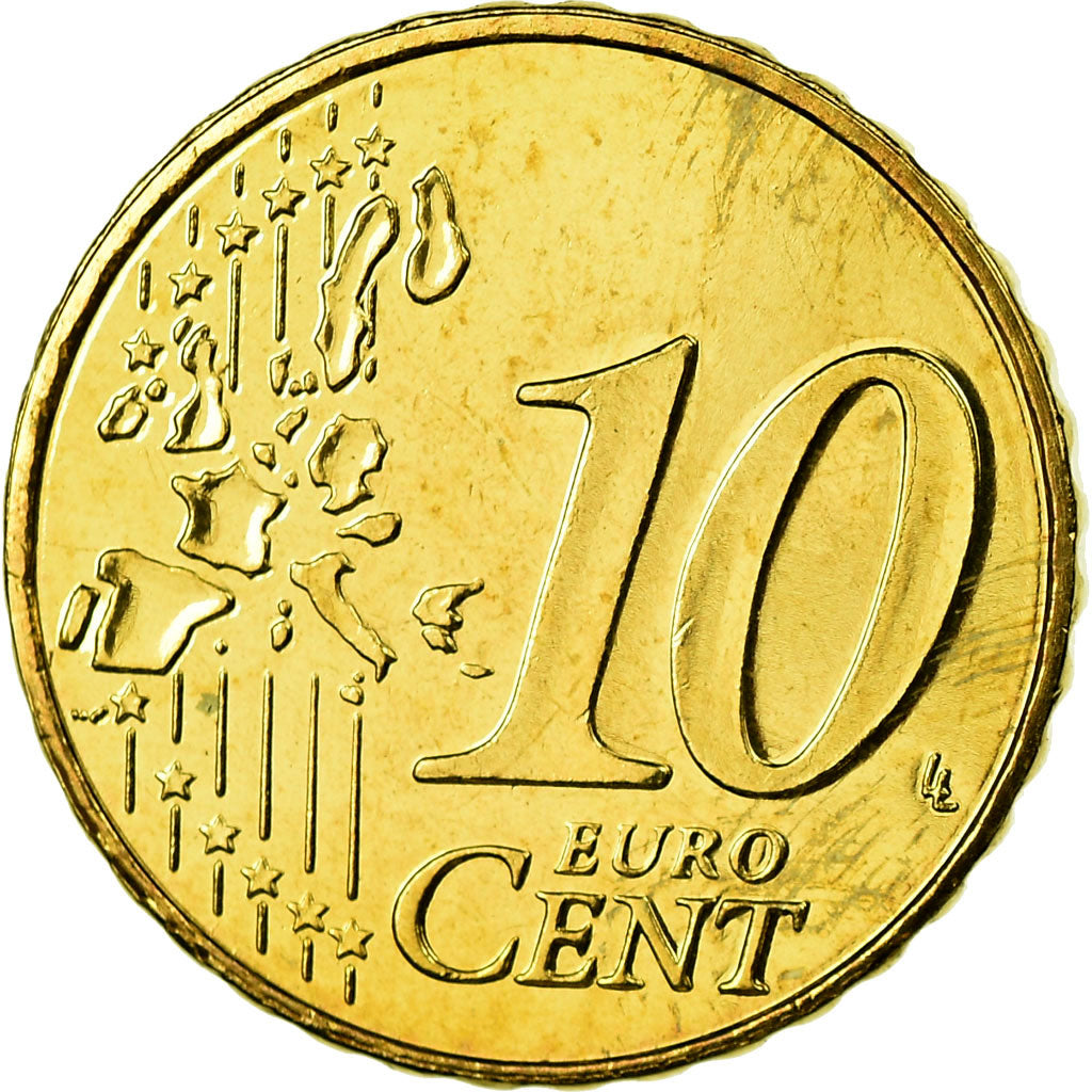 Belgien, 10 Euro Cent, 2002, UNZ, Messing, KM:227