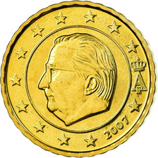 Belgio, 10 Euro Cent, 2007, SPL, Ottone, KM:242