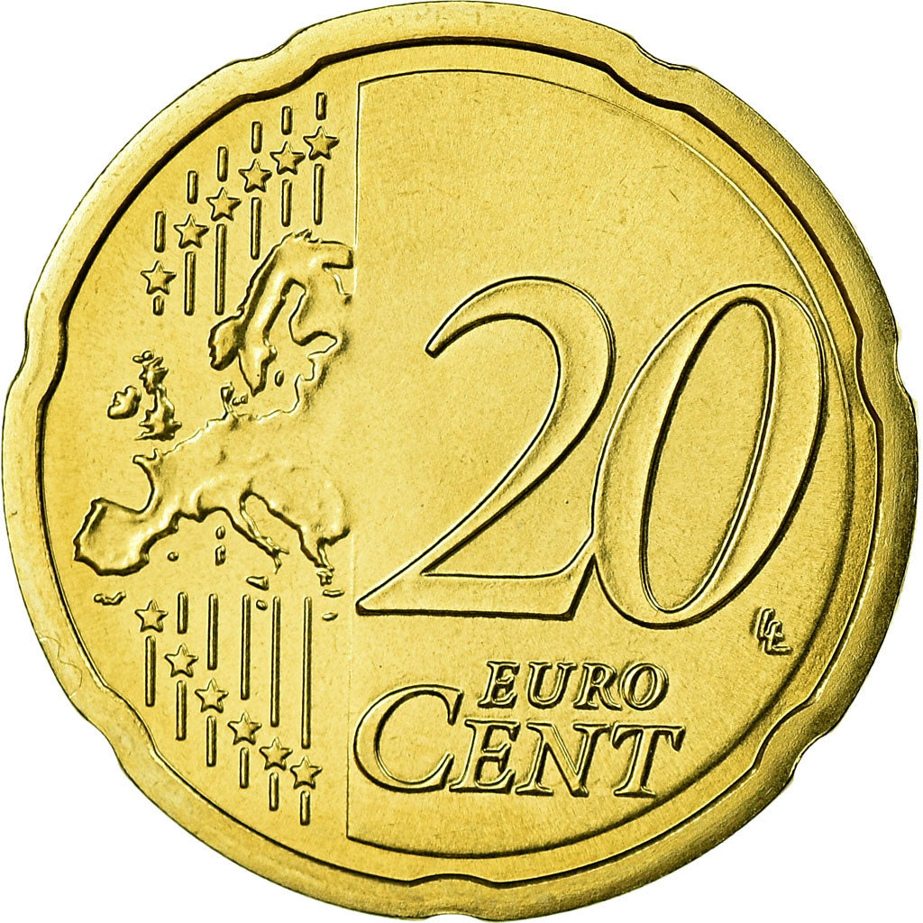 Áustria, 20 Euro Cent, 2009, MS(63), Latão, KM:3140