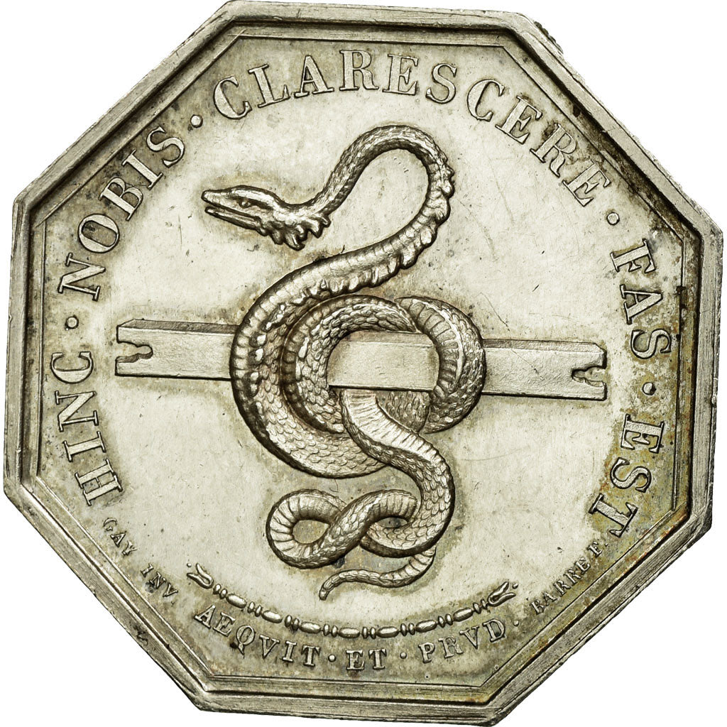 France, Token, Notary, MS(60-62), Silver, Lerouge:409