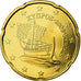 Cypr, 20 Euro Cent, 2009, MS(65-70), Mosiądz, KM:82