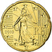 France, 20 Euro Cent, 2010, MS(65-70), Brass, KM:1411