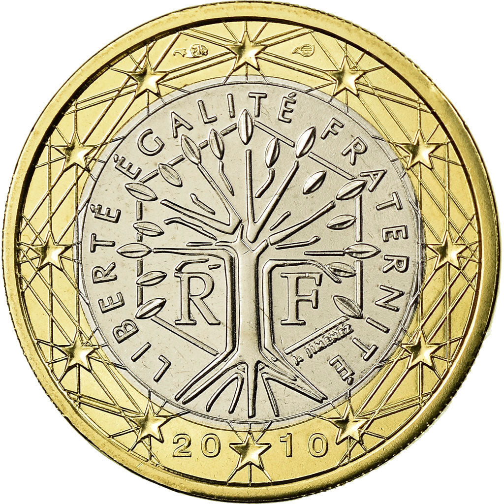 France, Euro, 2010, MS(65-70), Bi-Metallic, KM:1413