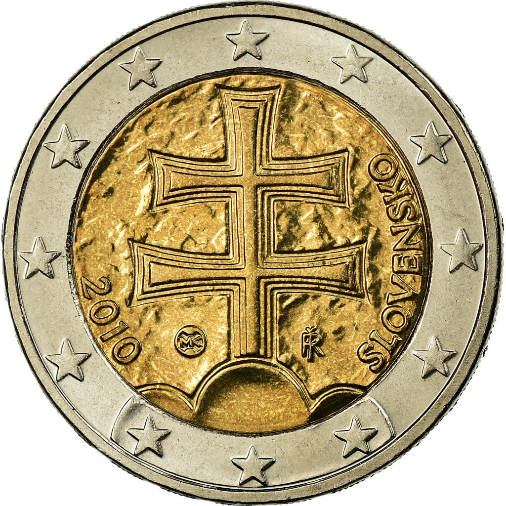 Slovakia, 2 Euro, 2010, MS(63), Bi-Metallic, KM:102