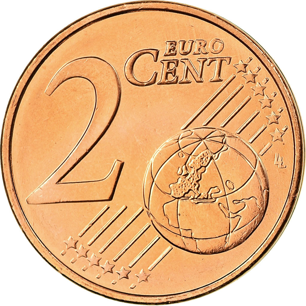 Grecia, 2 Euro Cent, 2008, FDC, Acciaio placcato rame, KM:182