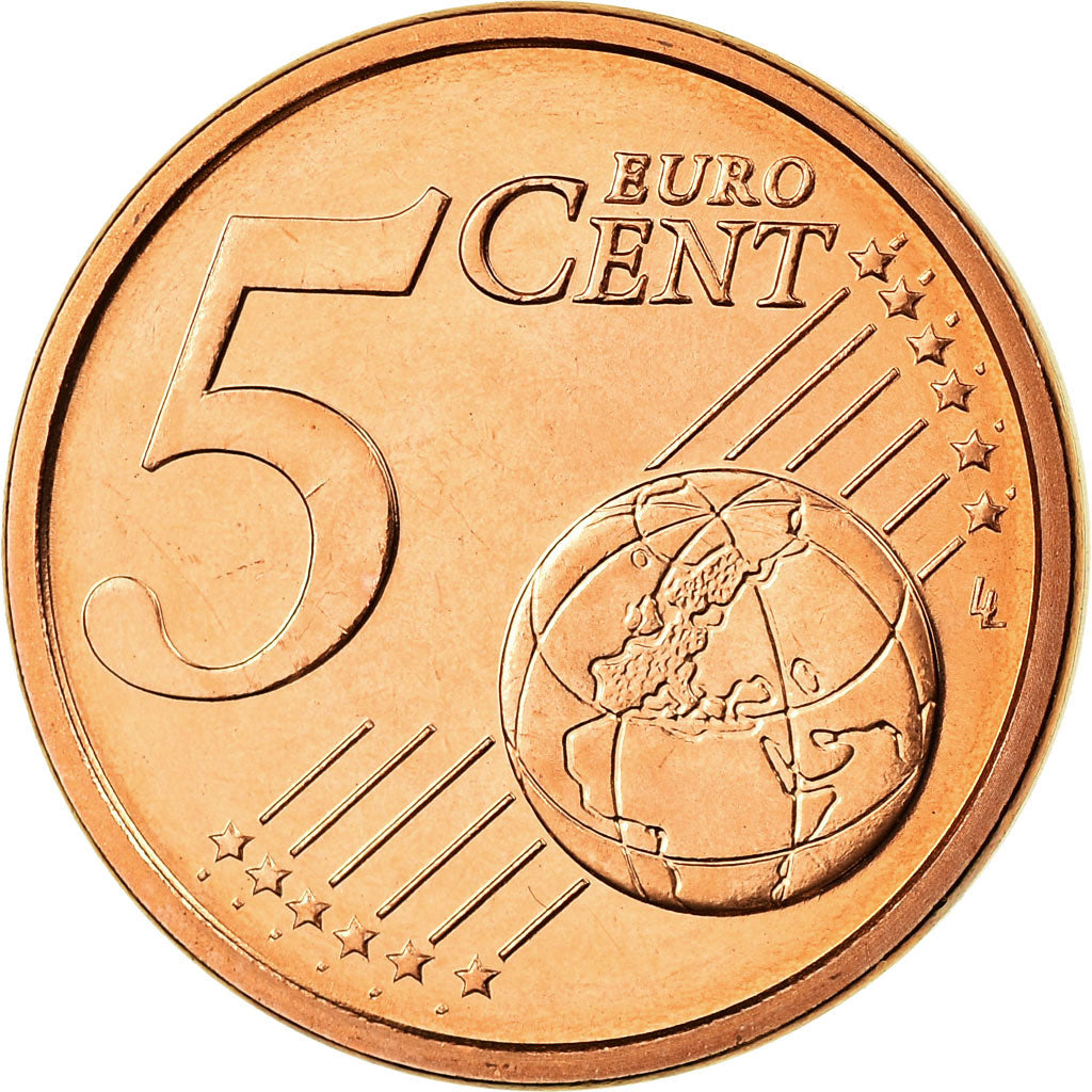 Italia, 5 Euro Cent, 2003, FDC, Acciaio placcato rame, KM:212